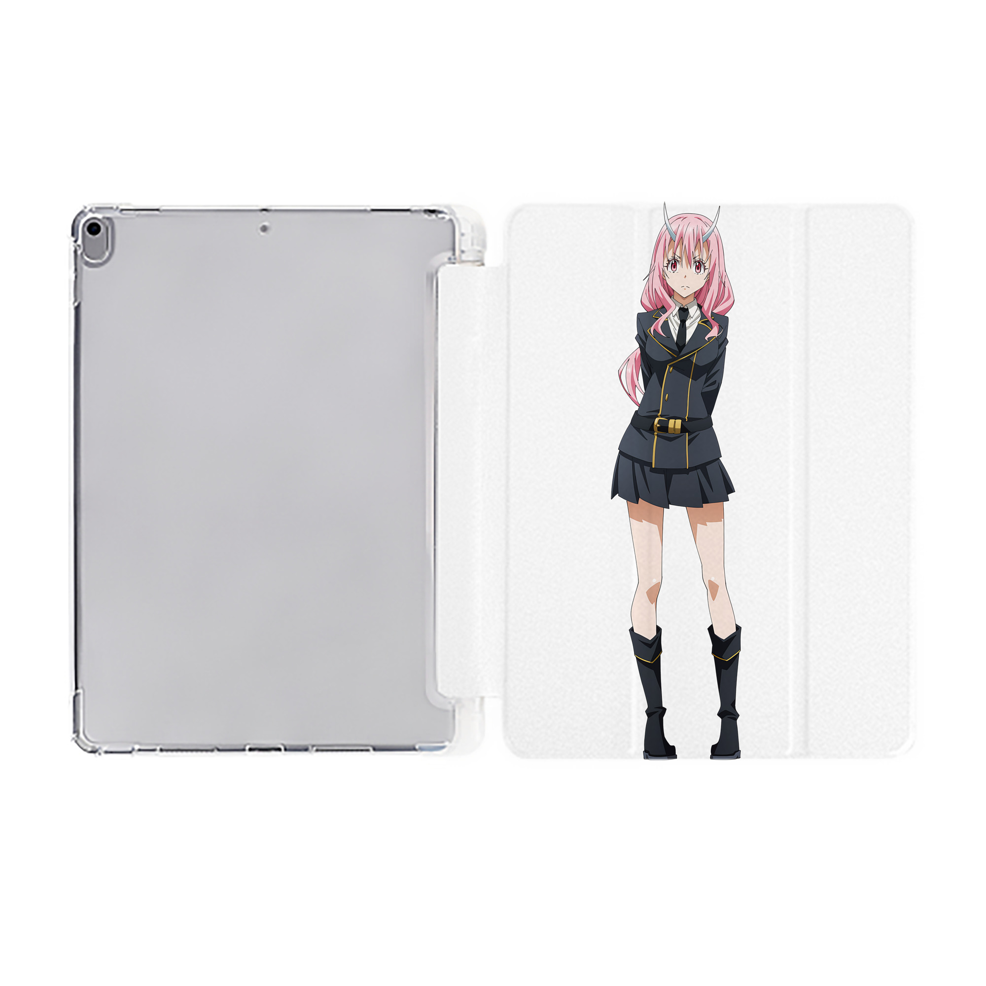 （画像用） 転スラ Regarding Reincarnated to Slime IPad ケース ペン収納付き 三つ折りスタンド PUレザー×シリコン 対応機種9.5/10.5/10.9インチ